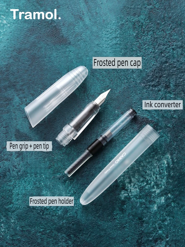 Tramol Matte Fountain Pen Smooth Writing Visible Ink Level for Calligraphy Practice School Office Supplies Stationery PK jinhao