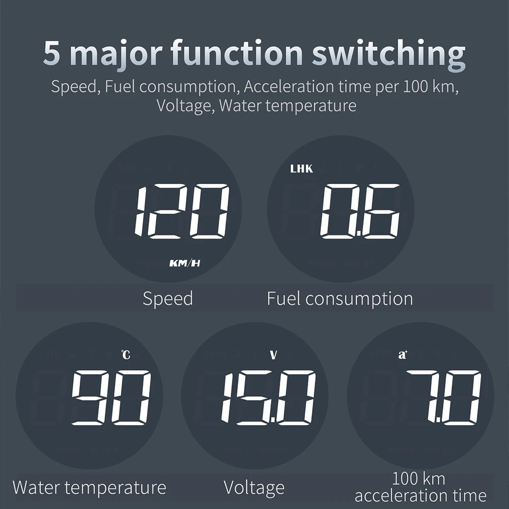 Meter Speedometer Computer Head Up Display Accessories Car HUD Products B1 Car HUD Head Up Display White Light