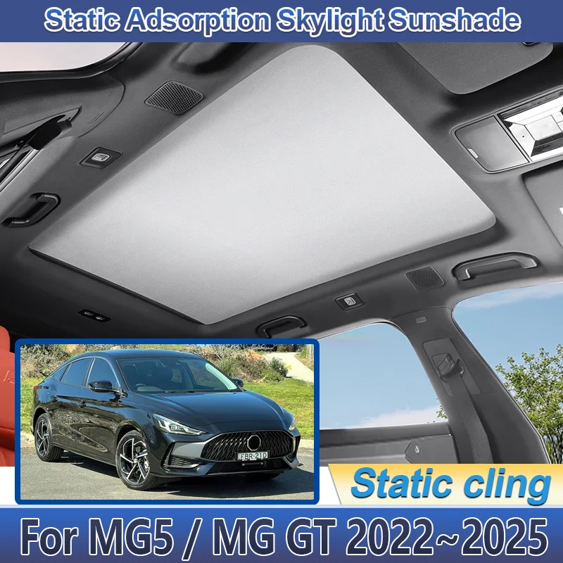 

Солнцезащитный козырек для MG5 MG GT AP32 2022 ~ 2025 2023 2024 Автомобильный люк на крыше, солнцезащитные козырьки, электростатическая адсорбция, автомобильный козырек, аксессуары