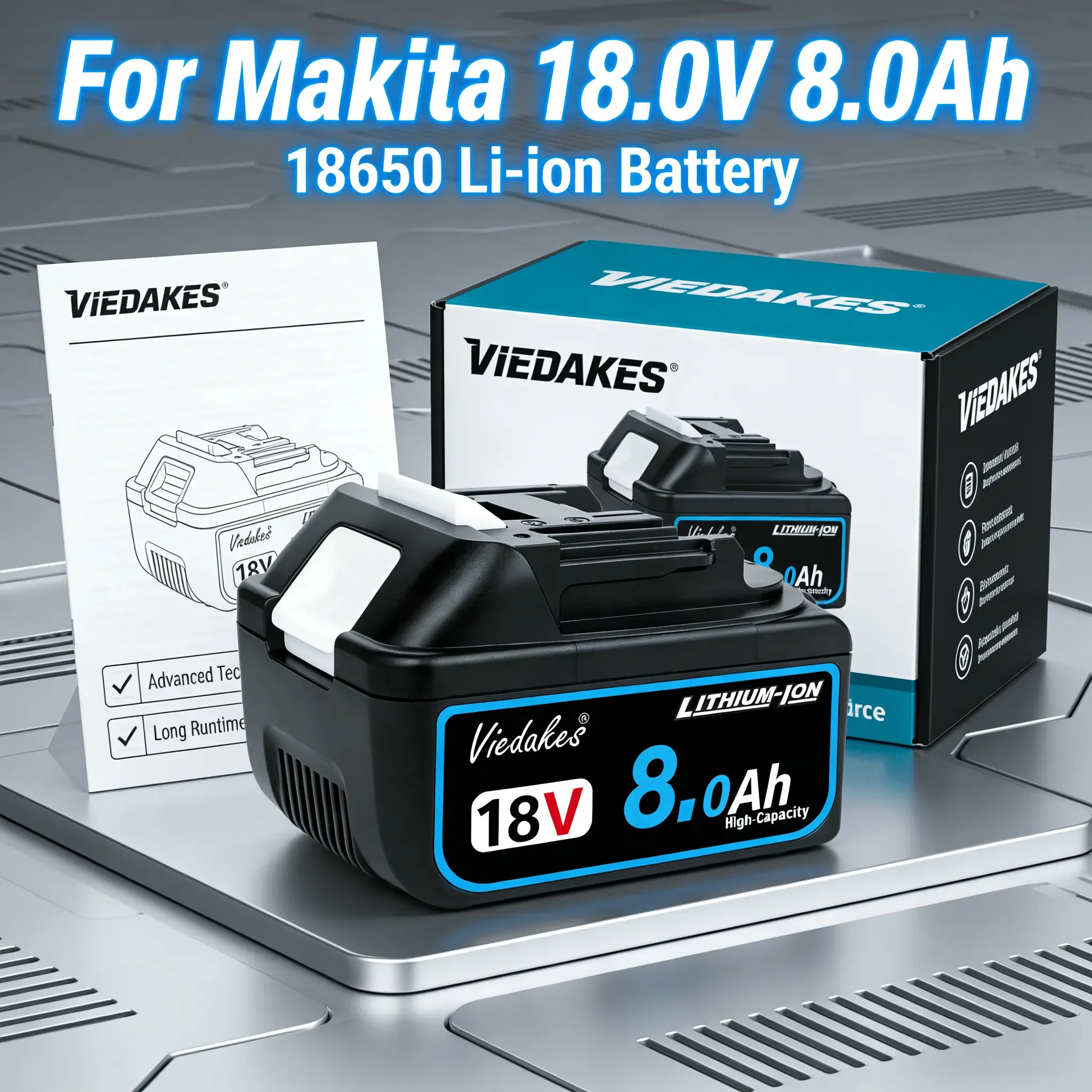 

Best Choice｜for makita 18v battery｜18V12Ah Ultra Capacity｜Li-ion Battery｜Universal for Makita 18V All Series Power Tools