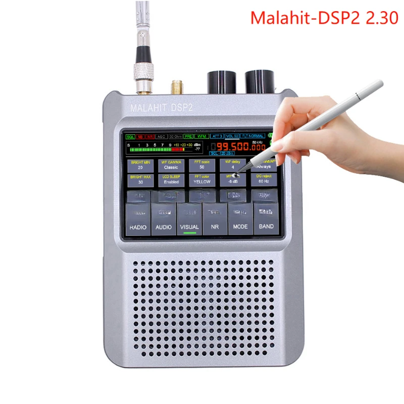 For SDR 2023 Malahiteam DSP2  2.30C 50K-2GHz Receiver Radio DSP 5000mAh 3.5 Touch