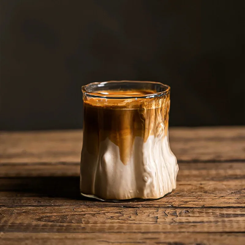 Dirty Coffee Cup Australian White Cup Niche Vintage Latte CupHigh-temperature Resistant Glass Cup High-end American Coffee Cup