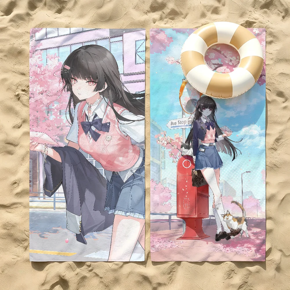Toallas Game Wuthering Waves Chisa para playas, estudios de yoga, gimnasios, aguas termales, piscinas y picnics
