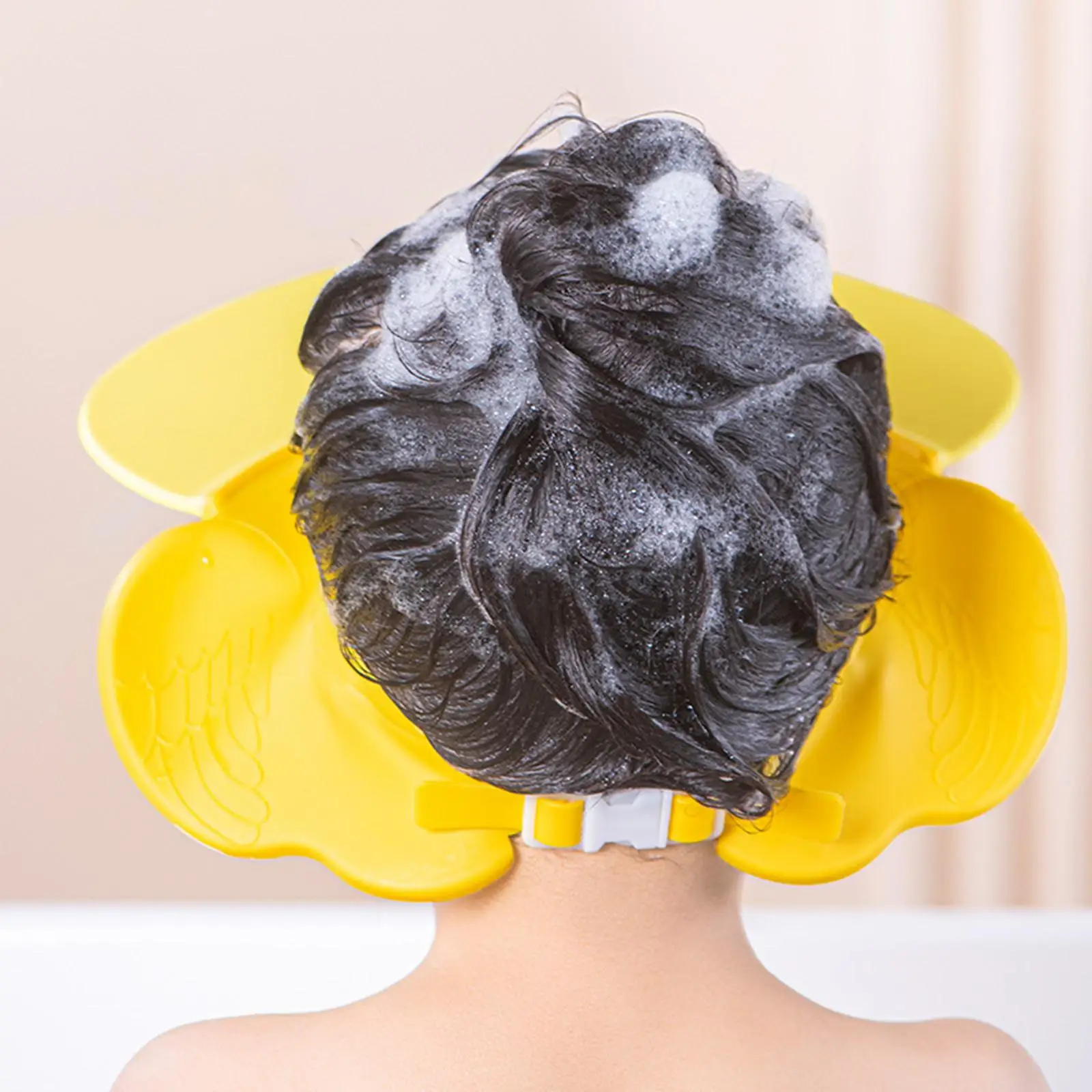 Shampoo Hat for Kids Bath Visor Cap with Ear Protection Cute Duck Design Waterproof Shower Accessory for Boys Girls Toddlers