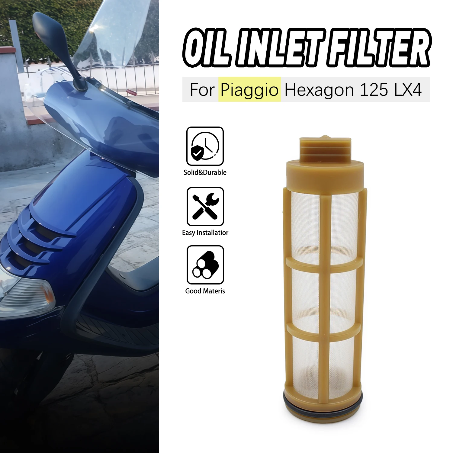 

Accessories Engine moto Intake Oil Filter Engine Oil Strainer For Vespa Modern For Aprilia Mojito Sport For Piaggio Fly 431242