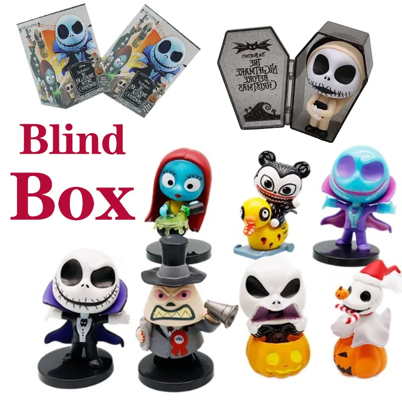 الكابوس قبل عيد الميلاد صندوق أعمى صغير الحجم PVC نموذج أرقام جاك سالي الدكتور تحصيل تمثال دمية هدايا عيد الميلاد