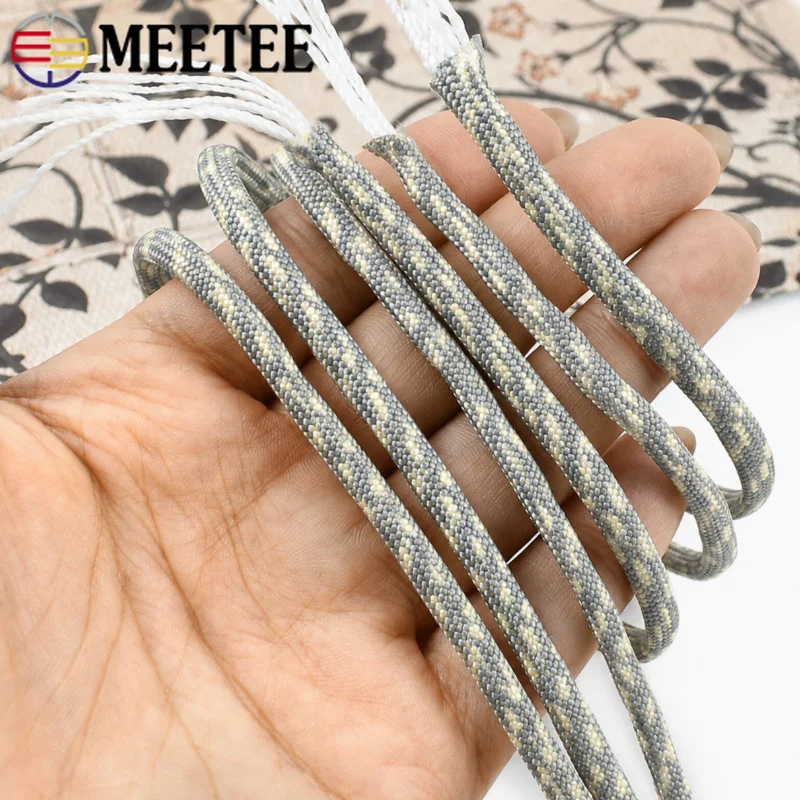 10-50M 5mm 7 Core Paracord Utility Rope Multi-color Braided Cord for Pet Collar Tent Fixed Ropes DIY Replaceable Material Roll