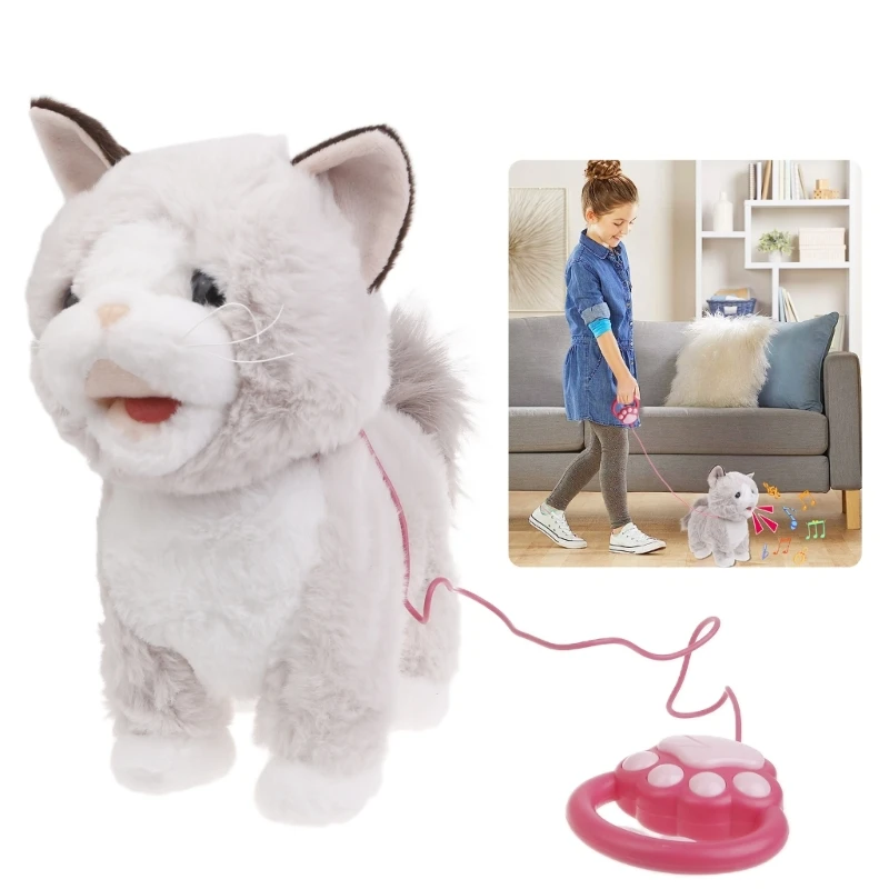 Toddlユーザーの学習玩具、電子ぬいぐるみペット、猫の散歩、動物モデル、子供向け教育玩具、女の子、男の子、25cm