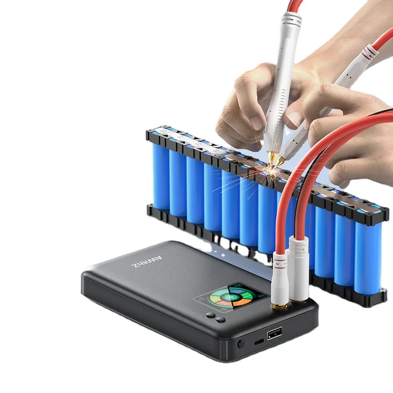

Awithz 11000mAh Spot Welder Machine With 0.35mm Battery LCD Screen 7 UI Languages for Welding Machine Tasks