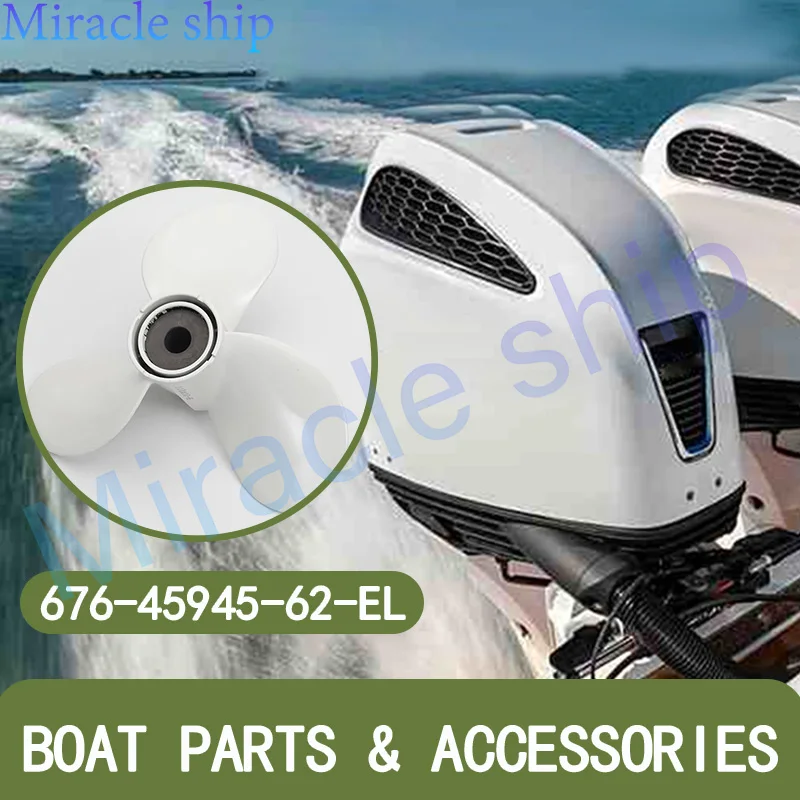 676-45945-62-EL ใบพัด 11 3/4X10 สำหรับยามาฮ่าเรือมอเตอร์ 40HP อลูมิเนียม 3 ใบมีดพินไดรฟ์สปลายน์ RH 676-45945-62 676-45945