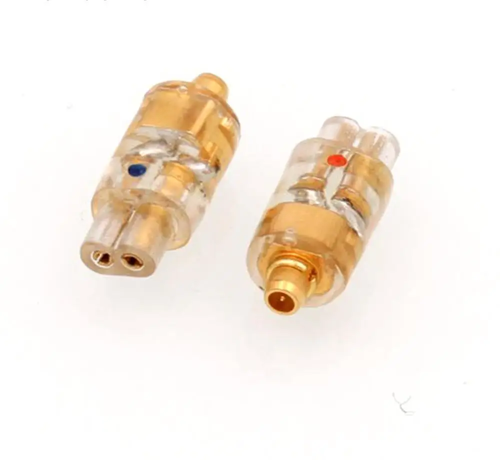 

New pair Gold Plated Headphone Plug for QDC Female to MMCX 0.78mm Male Adapter MMCX 0.78mm to QDC Converter