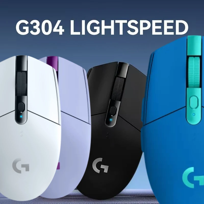 لوجيتك G304 ماوس سلكي لاسلكي/G102 لايت سبيد 1 مللي ثانية استجابة (G304) هيرو 12K ديسيبل متوحد الخواص مريح للألعاب الطويلة