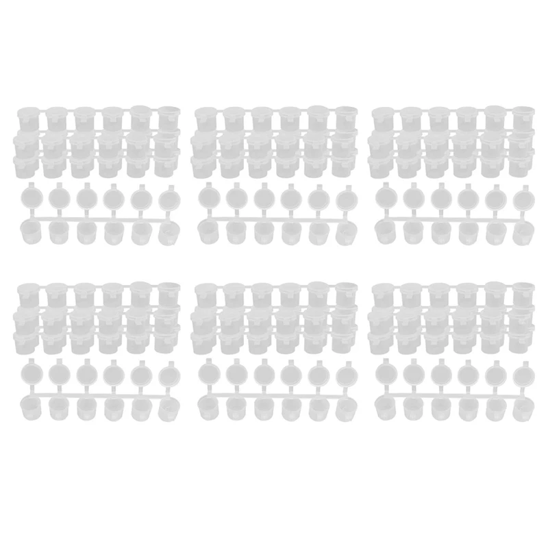 

A20F-30 Strips 180 Pots Empty Paint Strips Paint Cup Pots, 10Ml/ 0.35Oz Mini Paint Pot Strips Clear Plastic Containers