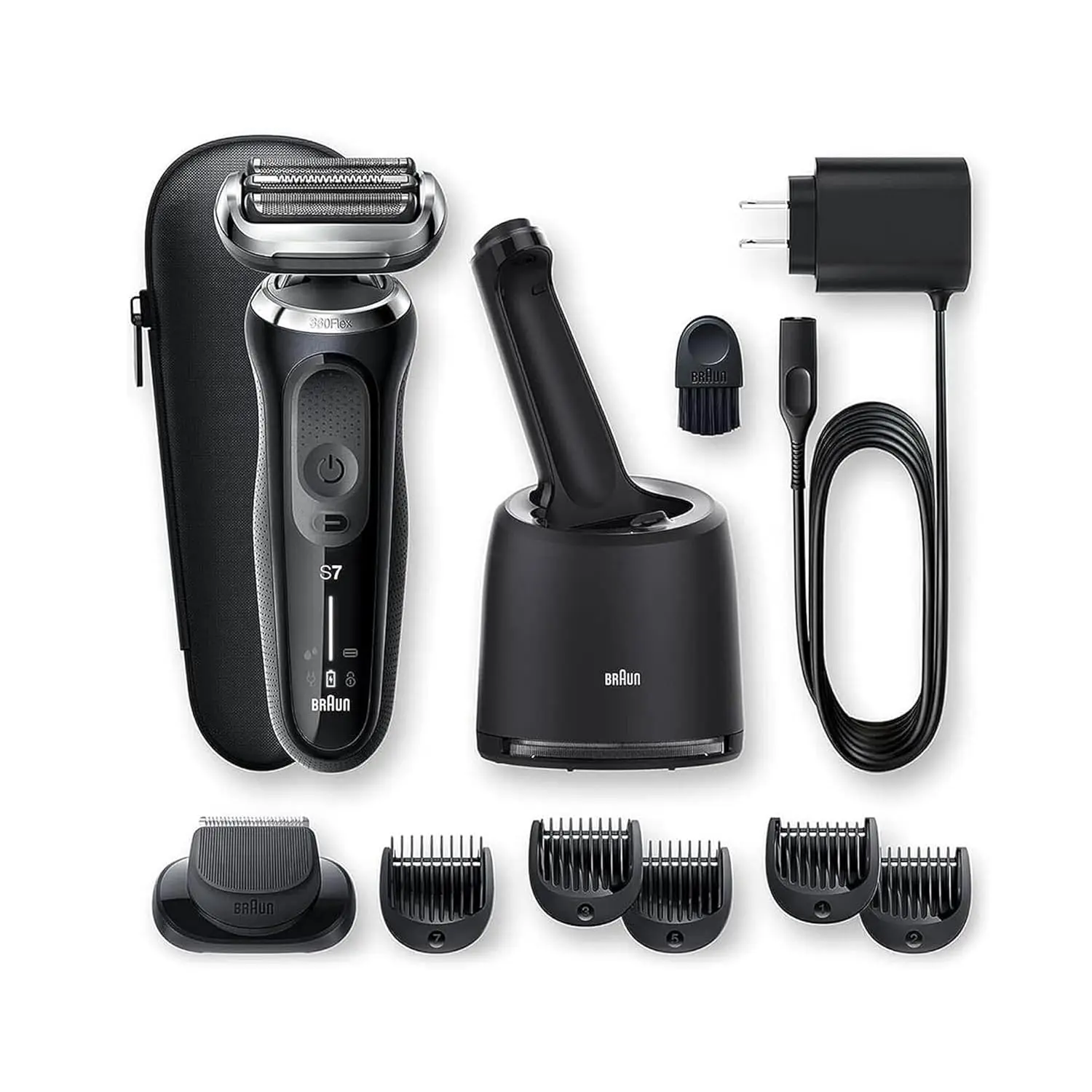 Series 7 7075cc Electric Razor for Men with SmartCare Center, Beard Trimmer, Wet & Dry, Rechargeable, Cordless Foil Shaver