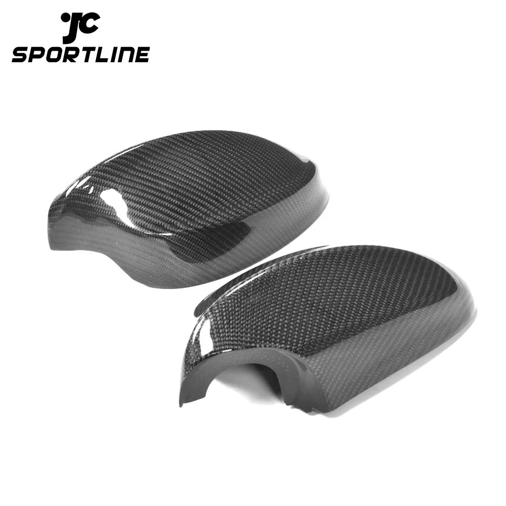 Full Replacement Glossy Carbon Fiber Side Mirror Cover Cap For BMW E90 E91 320 328 335D 05-08