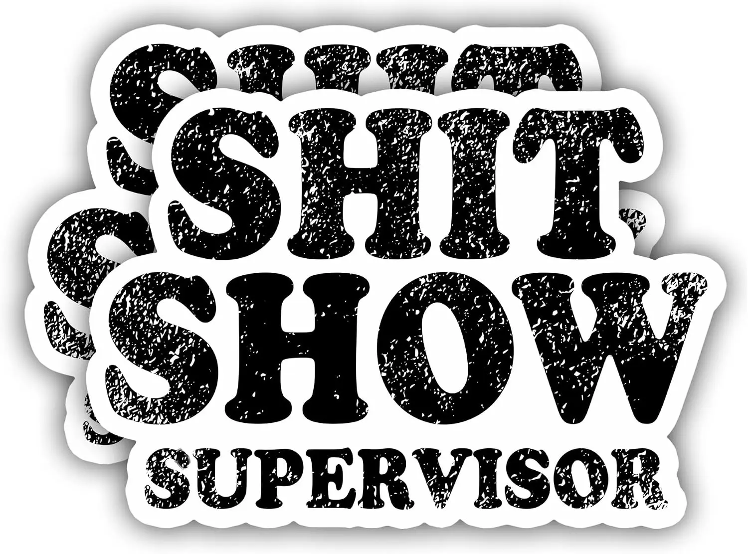 2 Pack Sarcastic Supervisor Quote PVC Sticker For Car Window Laptop And Travel Luggage Decorative Graphic Design Decal