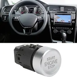 Car Engine Start Stop Push Button Key Start Keyless Entry Ignition Starter Switch For VW for Golf 7 for MK7 12V Auto Replacement