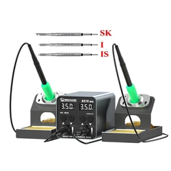MECHANIC A210 MAX 100W Smart Desktop Soldering Station with Double Handle Base LED Large Display Suitable for C210 Soldering Tip