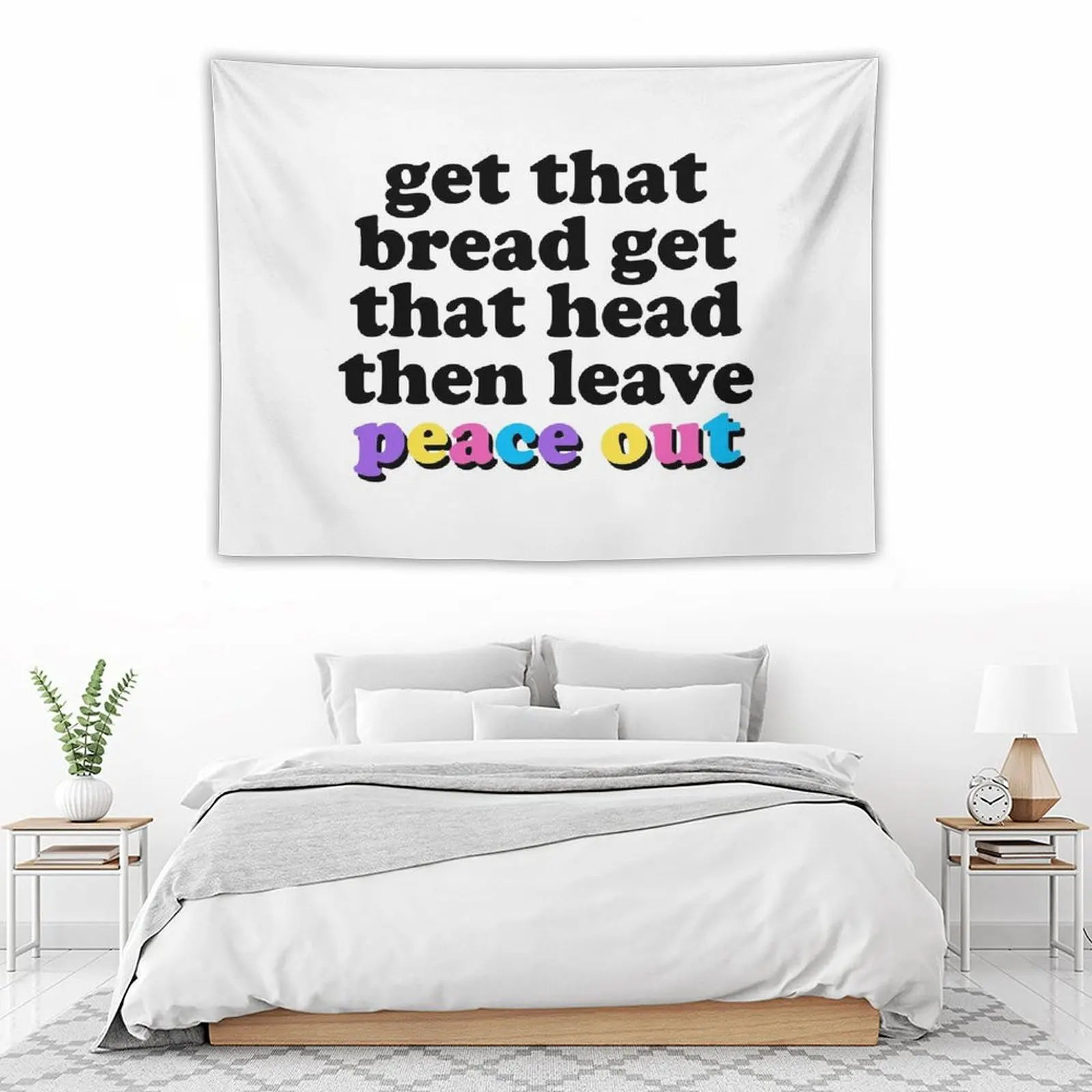 

Get that bread get that head TikTok Tapestry Wall Deco Bathroom Decor Decoration Pictures Room Wall Tapestry