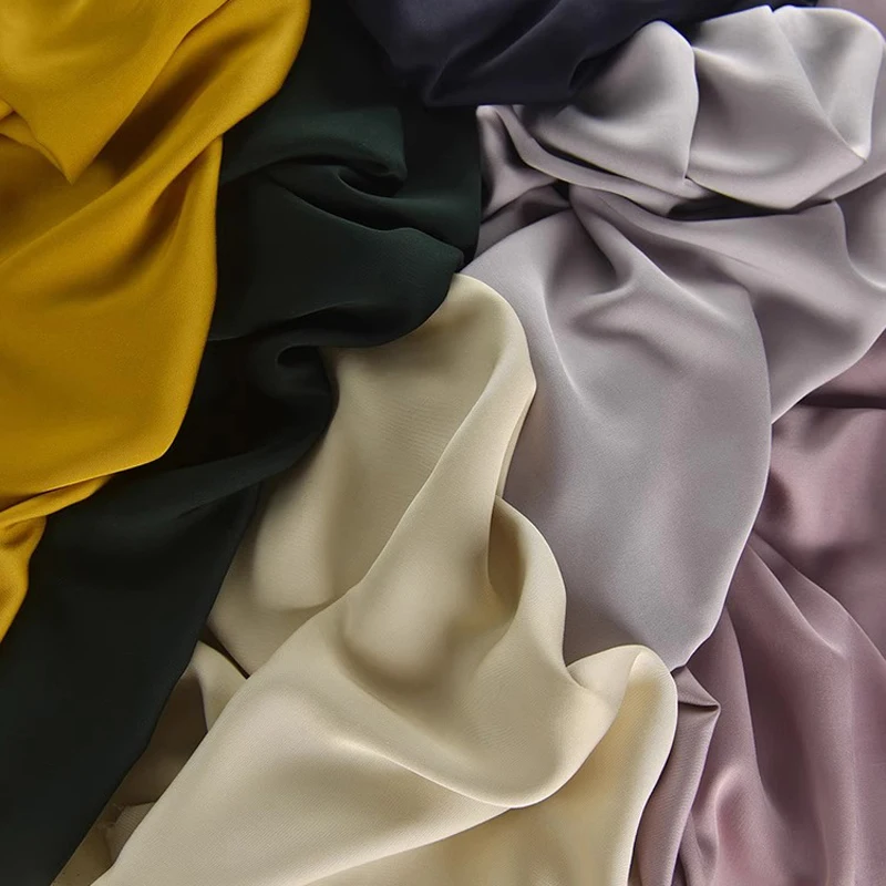 11Colors Available 145CM Wide 200G/M Rayon Fabric for Summer Dress Cheongsa Blouse Soft Smooth Gray Green Yellow Fabric R421