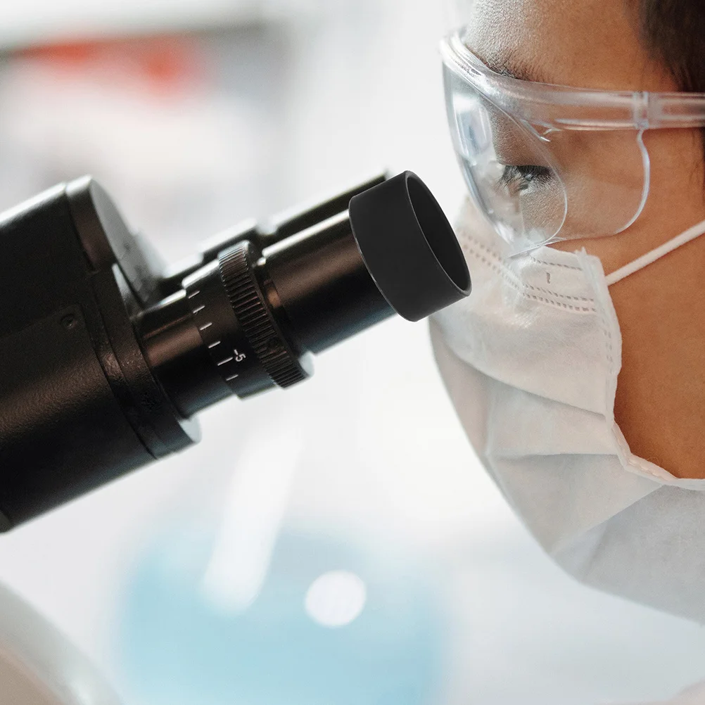 

4 Pcs Eyepiece Protective Replacement Microscope Protector Guards Rubber Shields