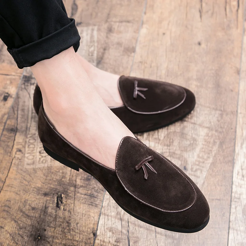 Men Fashion Dress Shoes European styl One Step Comfortable Business Brand Le Fu Shoes Luxury Social Shoes Size 38-44 Men Shoes