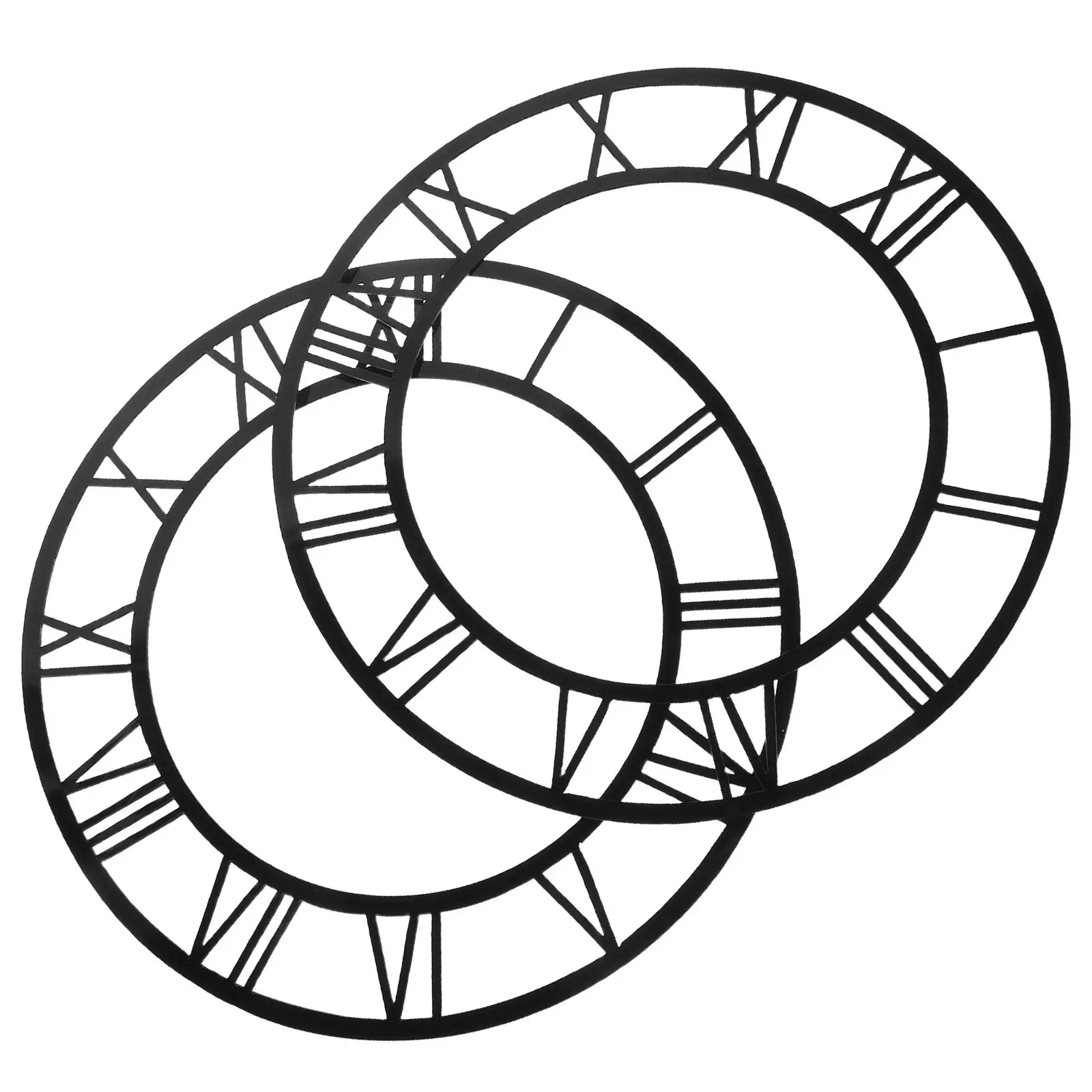 2 PCS Dial Decal Entryway Acrylic Mirror Decor Clock Face Stickers Adhesive Numbers