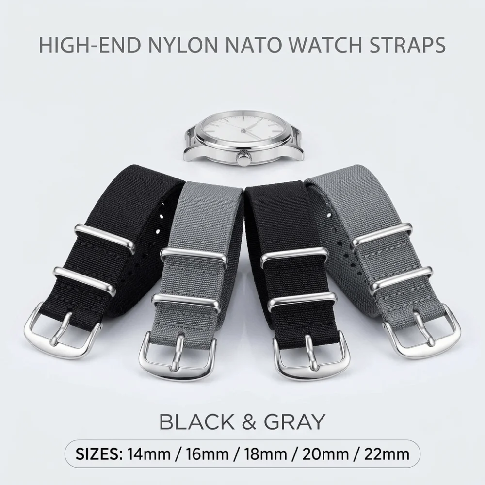 14/16/18/20/22mm NATO Watch Band Vintage Bracelet NATO Strap Wristband Quick Release Watch Accessories Nylon Watchband