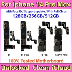 Fully Tested For iPhone 14 Pro Max Motherboard Support Update CLean iCloud For iPhone 14 Pro Logic board With Face ID unlocked