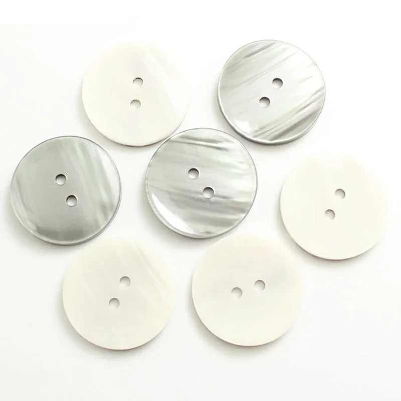 Imitation Shell Resin Buttons, Coat, Windbreaker, Shirt Buttons, Sewing Supplies, Embellishments for Clothing, 10Pcs, 10-38mm, 2