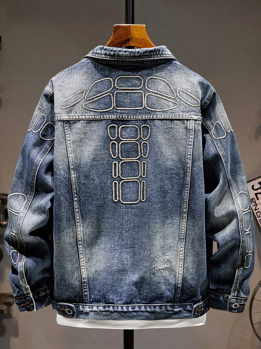 

Мужская джинсовая куртка Waed в стиле Гонконг: молодежная, повседневная, для активного отдыха, мотоциклетная, утепленная, рабочая, для досуга