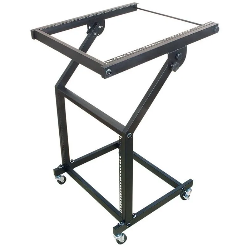 Stage Professional Audio Driver Power Amplifier Cabinet Effects DJ Rack 9U Universal Mixer Stand with Pulley
