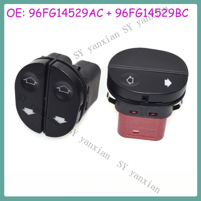 SY+ Set of 2 Electric Power Window Control Switch Button For Ford Fusion KA Fiesta