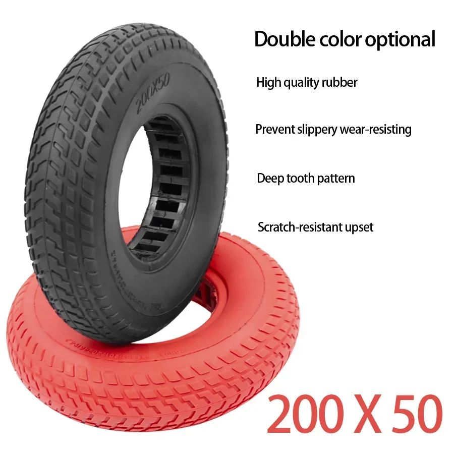 200x50 Solid Tubeless Tire  Explosion-proof Tubeless Wheel 8 Inch Electric Scooter for KUGOO S1 S3 for Speedway Mini 4 Pro Parts