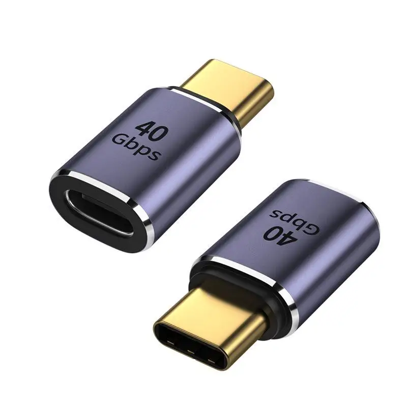 USB4.0 40Gbps 90‑Degree USB‑C OTG Adapter 100W 5A Fast Charging Type‑C to Type‑C Data Converter for Laptops