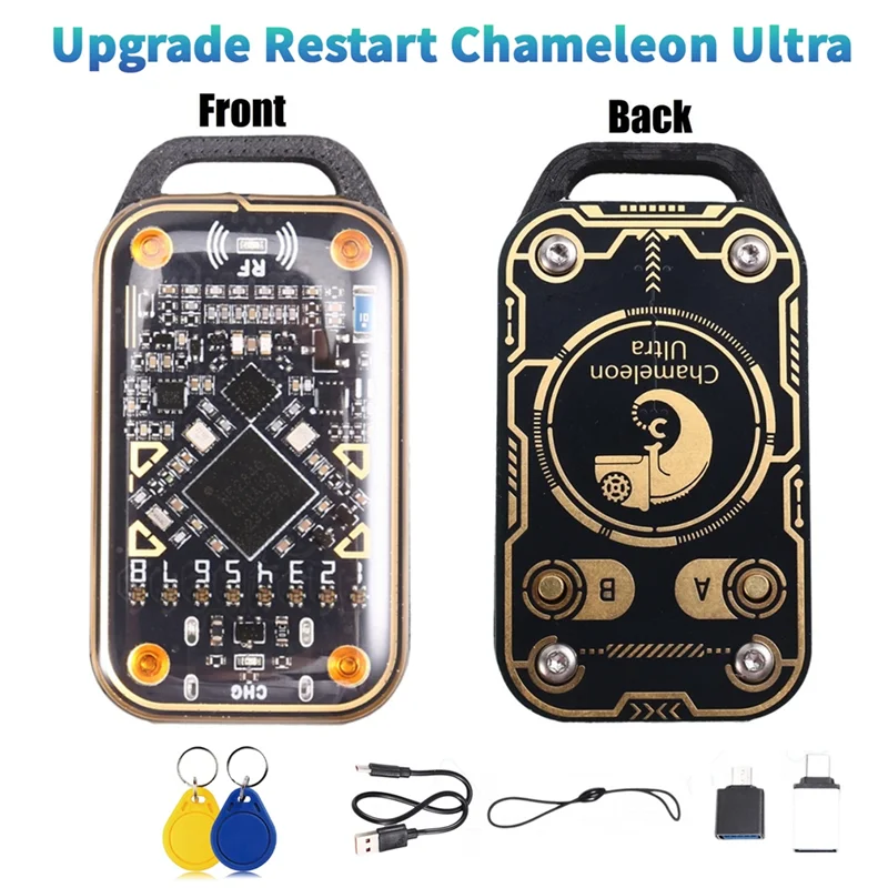 

FEDI-Upgrade Chameleon Ultra Smart Card Emulator RFID Smart Chip Reader+2XUID Keychain 125K 13.56M Card Decode NFC Duplicator