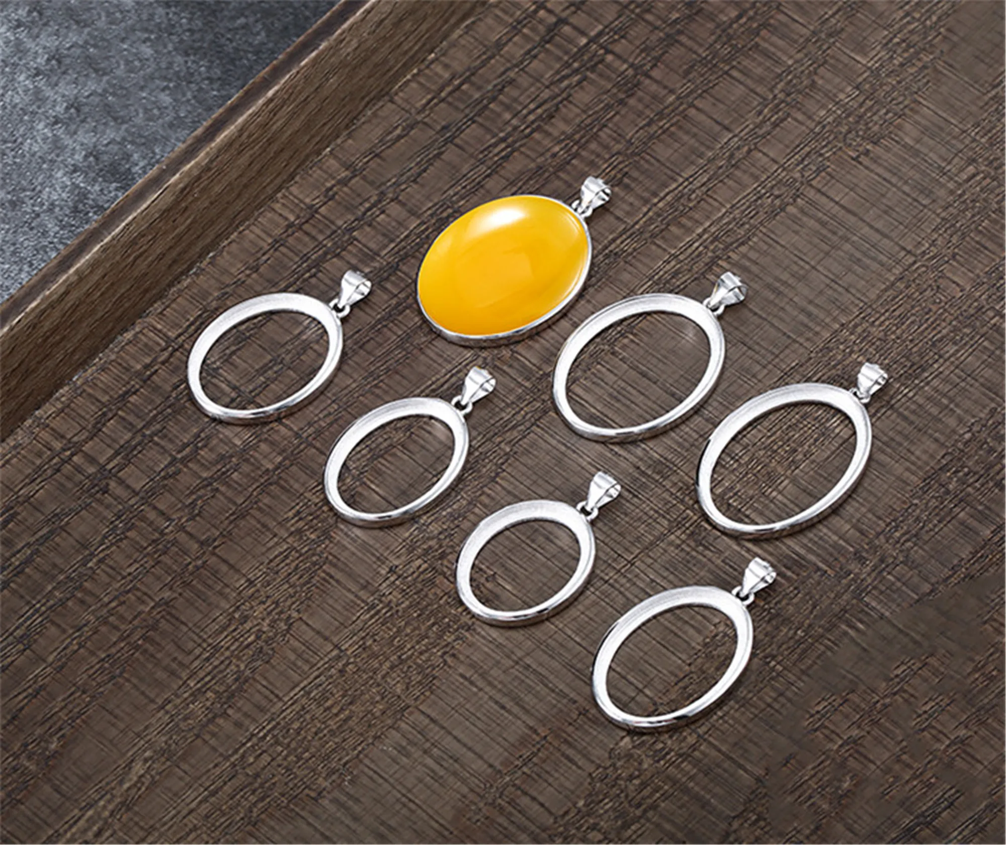 

Pendant Blank (16X20mm/16x22mm/17x24mm/18x23mm/20X26.5mm/21X27mm Oval Blank) 925 Silver Oval Cabochon Pendant Base