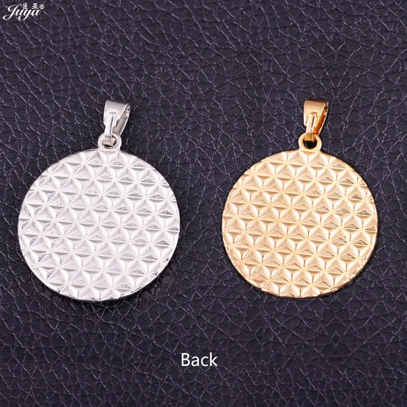 JUYA Blank Rhinestones Pendant Base Inner 20/25/30mm Cabochon Tray Charms For DIY Pop Jewelry Making Necklaces Accessories