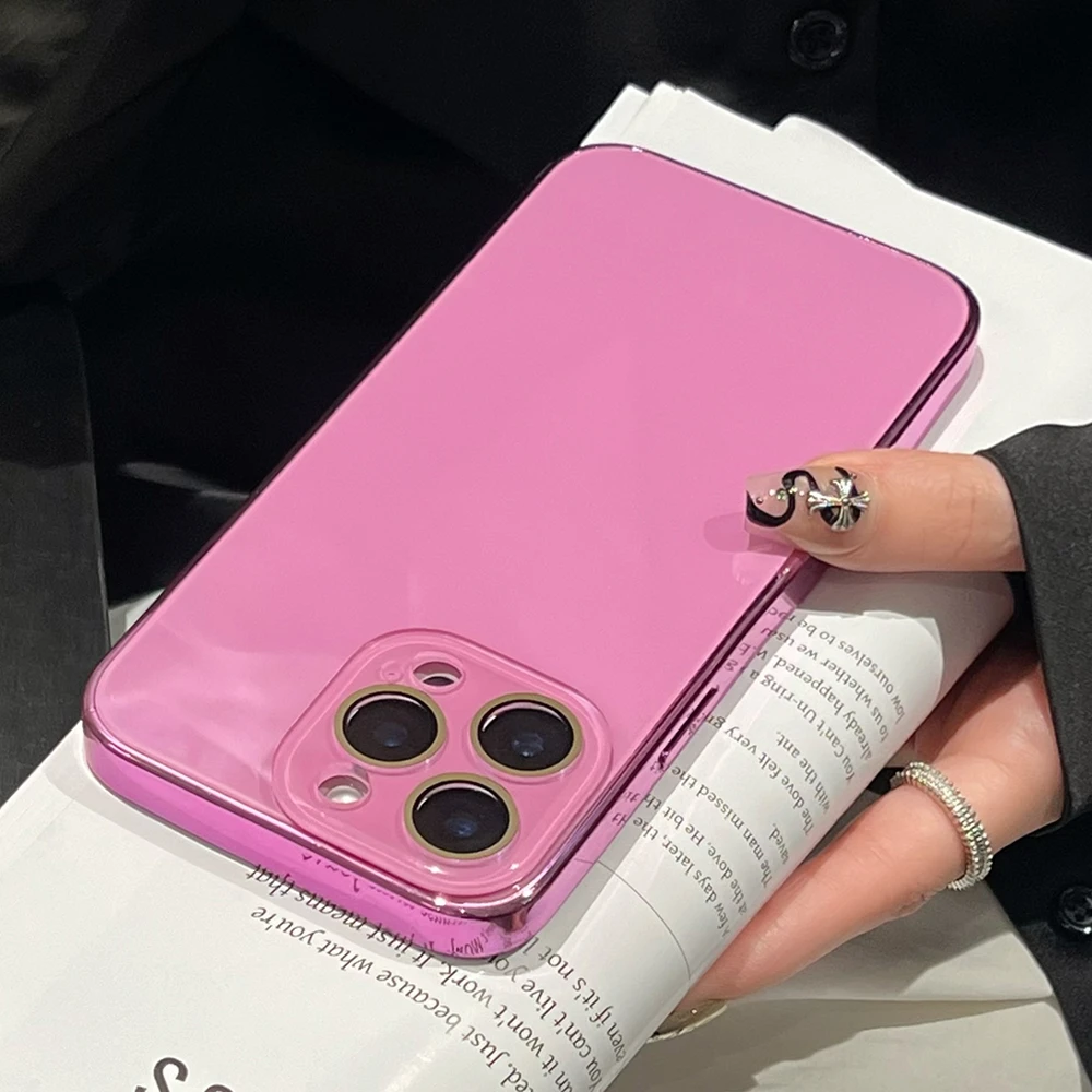 Luxuriöse, glänzende Handyhülle aus Glas für iPhone 18, 17, 15, 16 Pro Max, 14, 13, 12, 11 mit Kameraschutz, stoßfestem Rahmen und harter Schutzhülle. – Detail 10