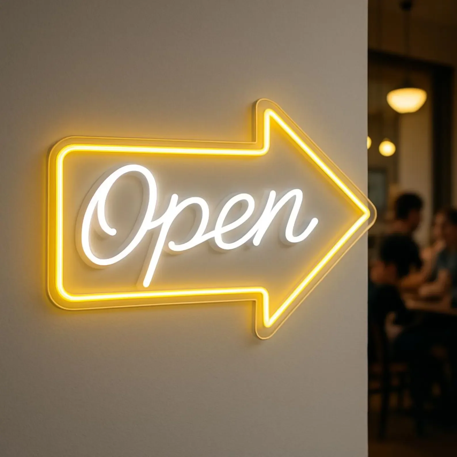 Open And Arrow Neon Sign,Open Neon Sign,Coffee Shop Led Sign,Business Logo Open Led Light Shop Sign Bar Store Open Neon Sign