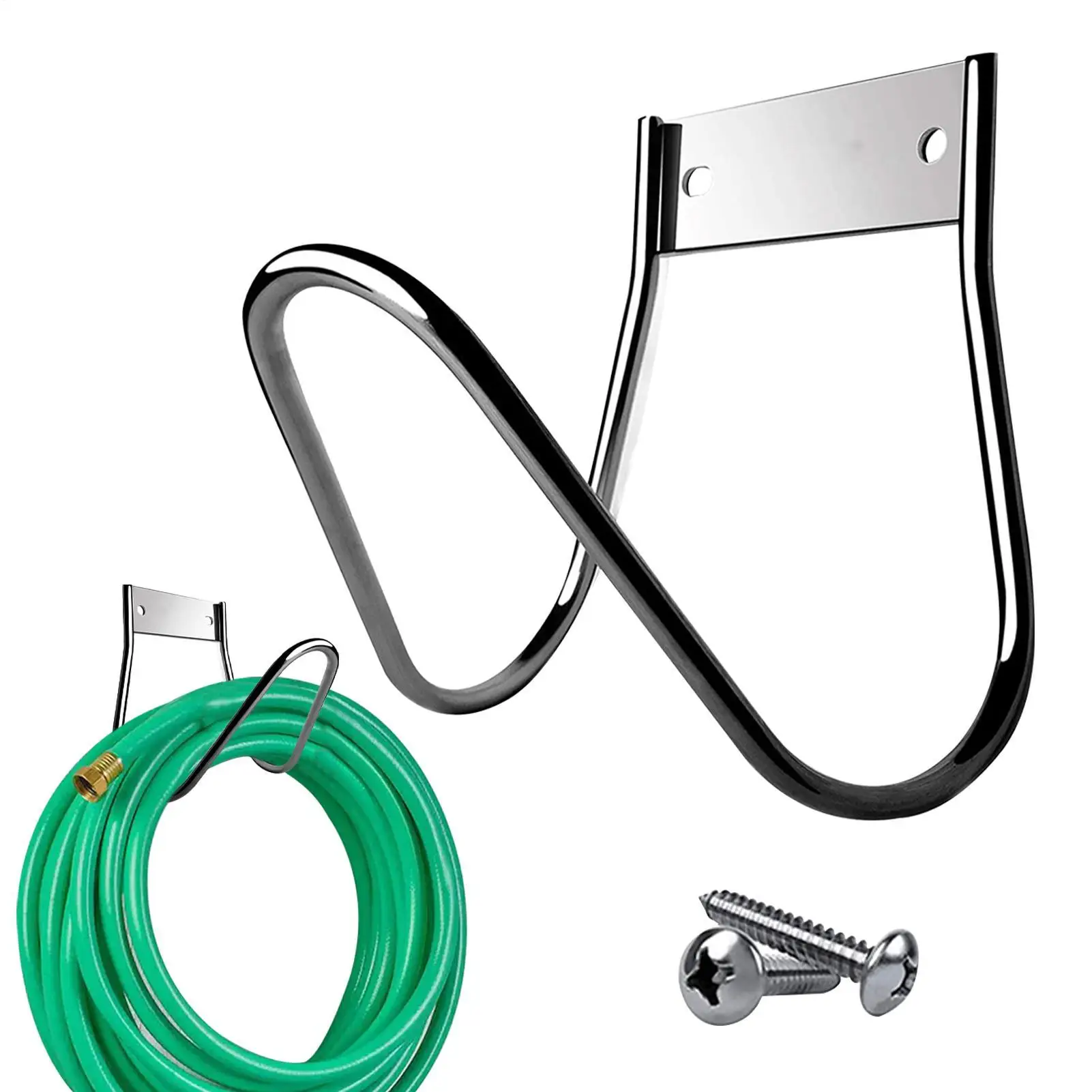 Garden Hose Holder Hose Hanger Stainless Steel Outdoor Hose Holder Wall Mounted Garden Irrigation Hose Hanger Hose Organizer