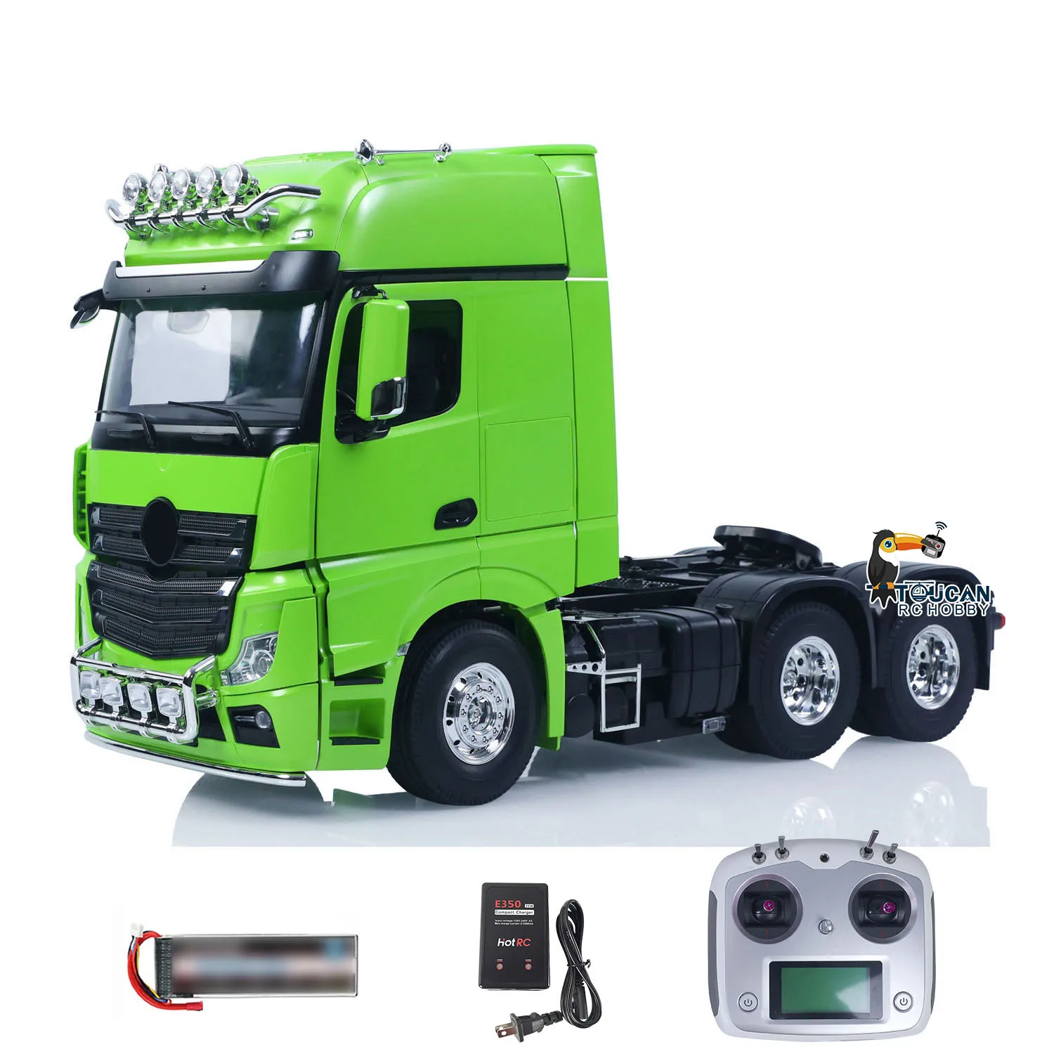 

TOUCAN 1/14 6x4 RC Тракторный грузовик 3363 Грузовики с дистанционным управлением Модель 540 Матовый двигатель 60A ESC Открываемая дверь Flysky I6S