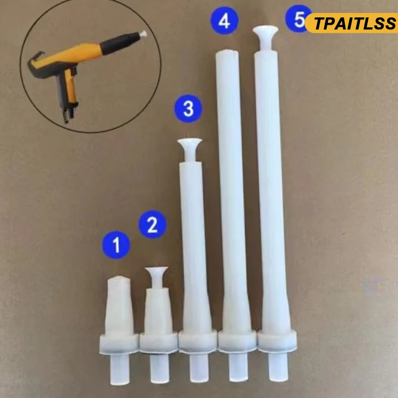 Tpaitlss 2 шт., порошковый электростатический пистолет-распылитель, электрическая игла, плоская насадка, головка пистолета, длинный стержень для G M03