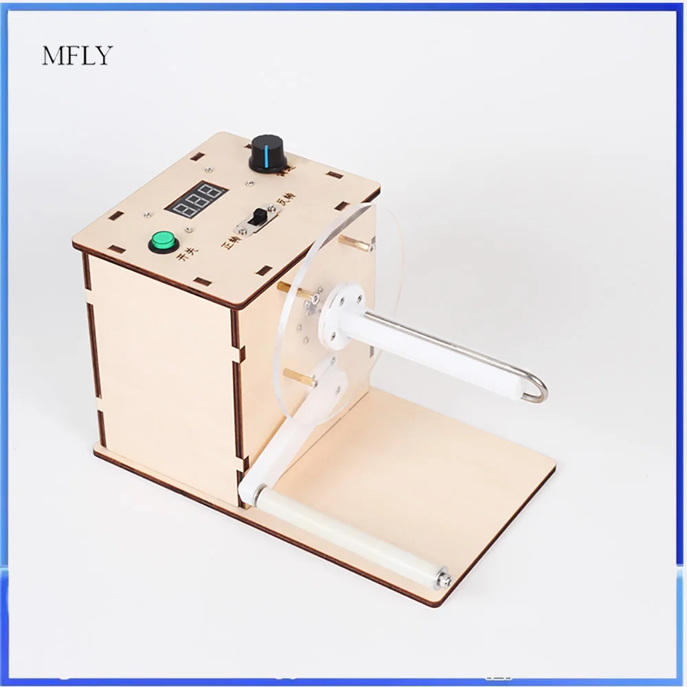 Mini Automatic Label Rewinder Barcode Sticker Label Printing Adjustable Speed Two-Way Rewinding Machine with Power Adapter