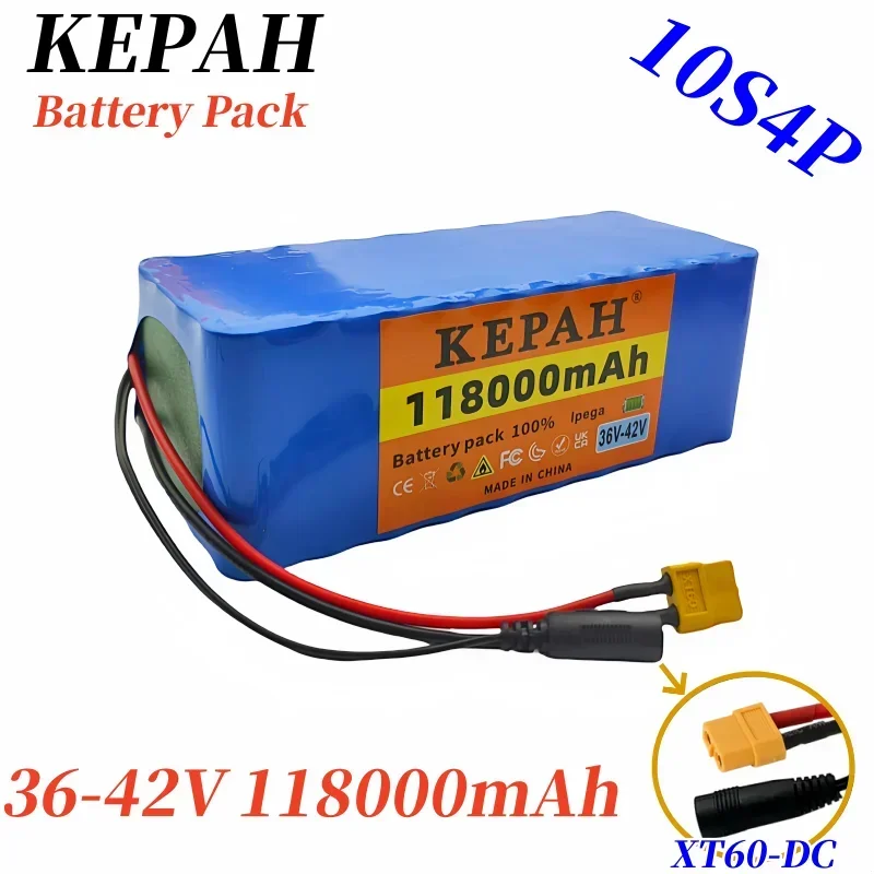 

KEPAH 10S4P 36V-42V 118000mAh Electric Scooter Lithium Battery lpega 18650 battery pack 36V 30Ah ,Powerful Battery