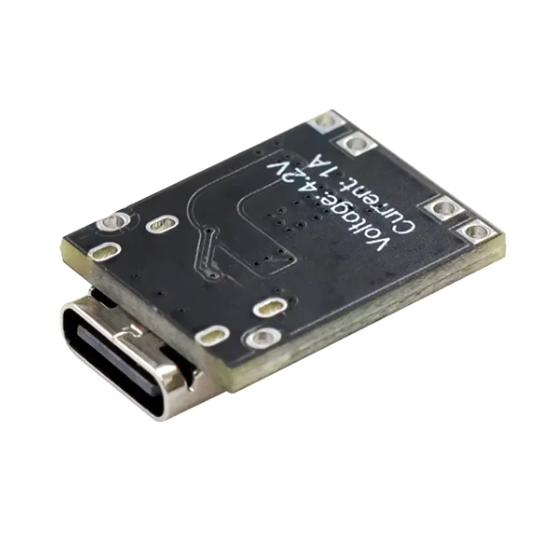 لوحة شحن بطارية ليثيوم صغيرة جدًا USB من النوع C 1A بطارية ليثيوم ثلاثية 3.7 فولت 4.2 فولت وحدة شاحن مع لوح حماية