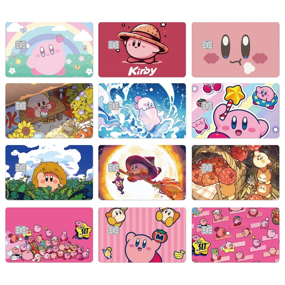 

Kawaii Kirby Credit Card Skin Stickers Cartoon Matte Sticker Suitable for VISA JCB and Master Card or Other IC Magnetic Card