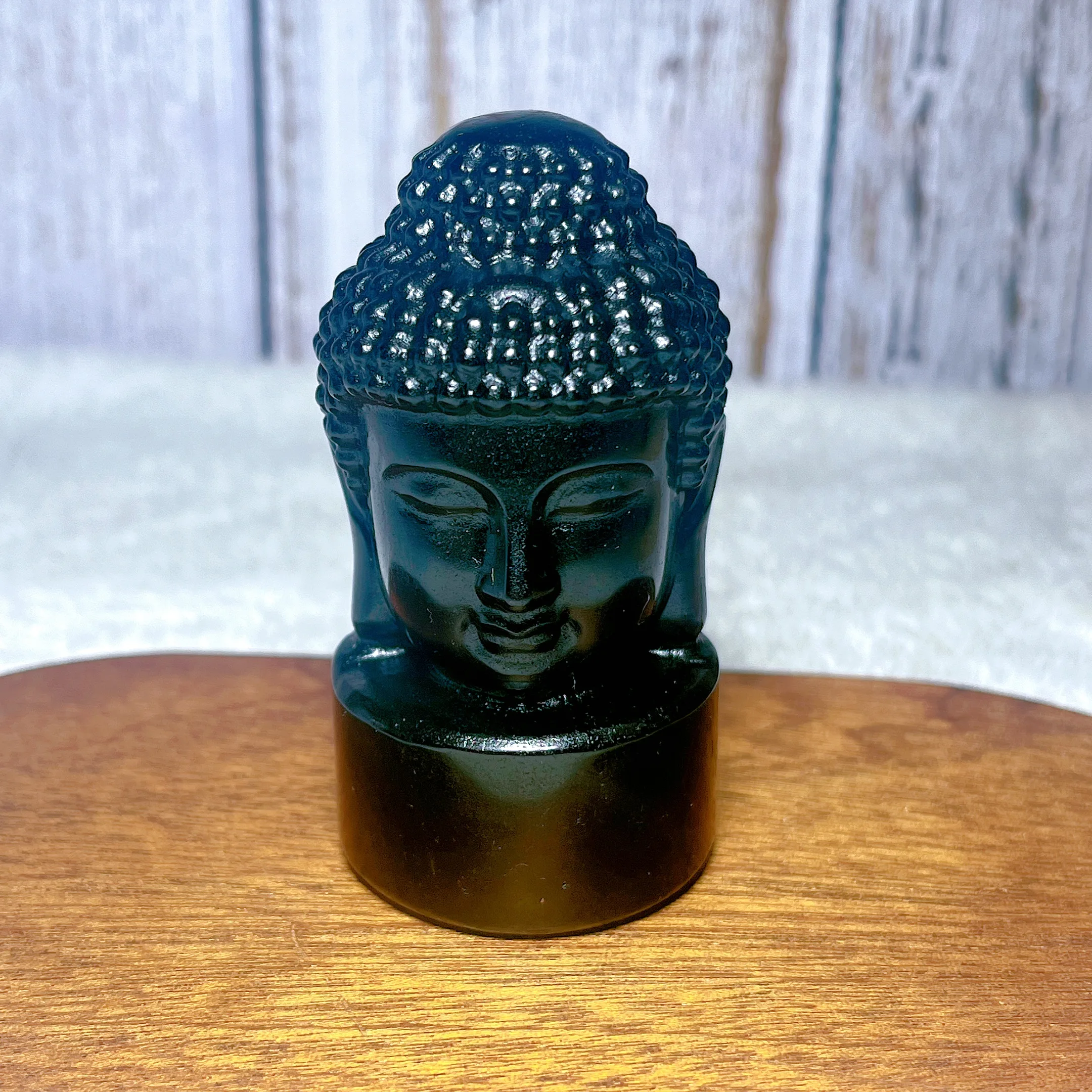 

Healing Natural Crystal Black Obsidian Buddha Head Carving Gemstones Mineral Energy Reiki Home Decorations Gift