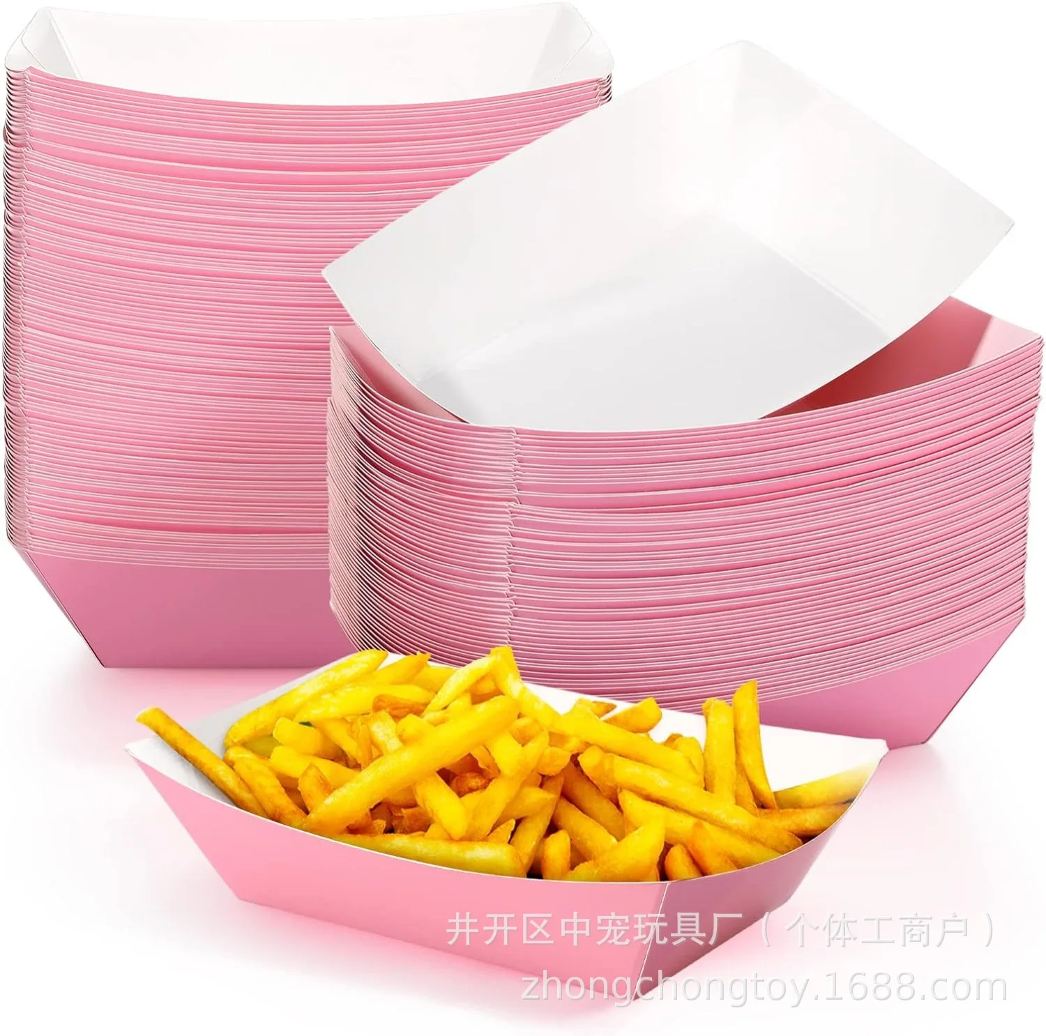 Party Einweg Papier Tabletts Rosa Rot Blau Schwarz Teller Boote Box BBQ Dessert Mehrfachspiel Hochzeit Geburtstag Party Supplies – Detail 2