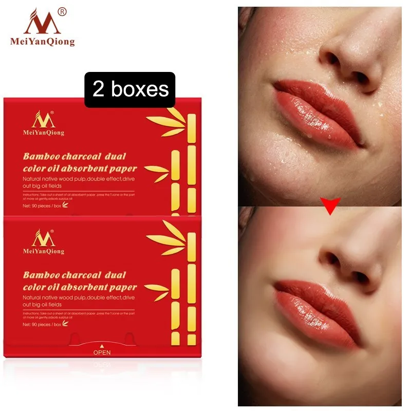 

Super Remove Facial Oil Bamboo Charcoal Dual Color Oil Absorbent Paper Face Cleanser Acne Treatment Beauty Oil Absorbing Sheets